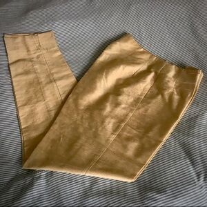 Vintage Guess Pants Woman S-8 Silk Tailor Slim Line Tan Cream